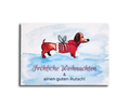 Postkarte Weihnachtsdackel