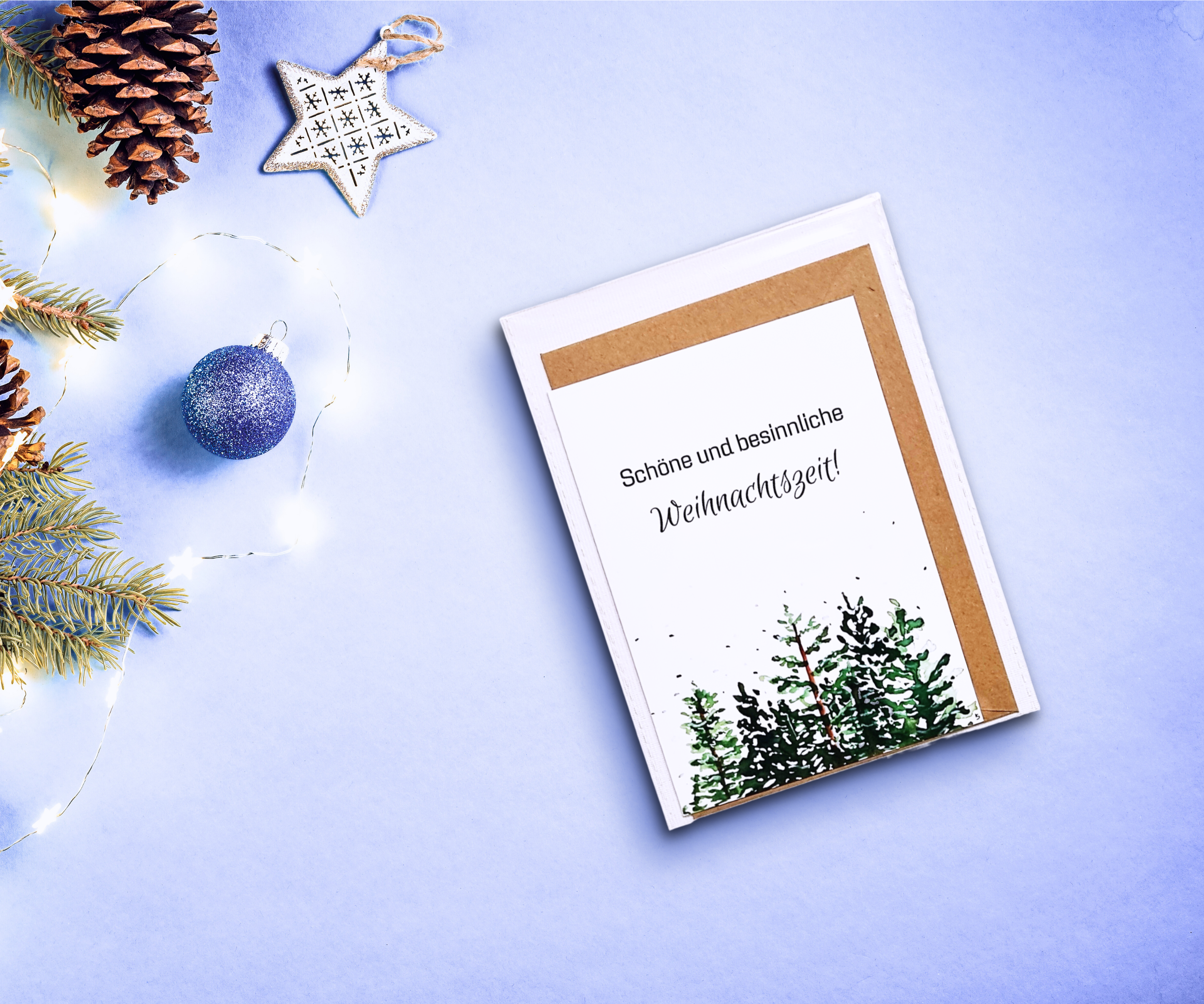 Klappkarte Winterwald