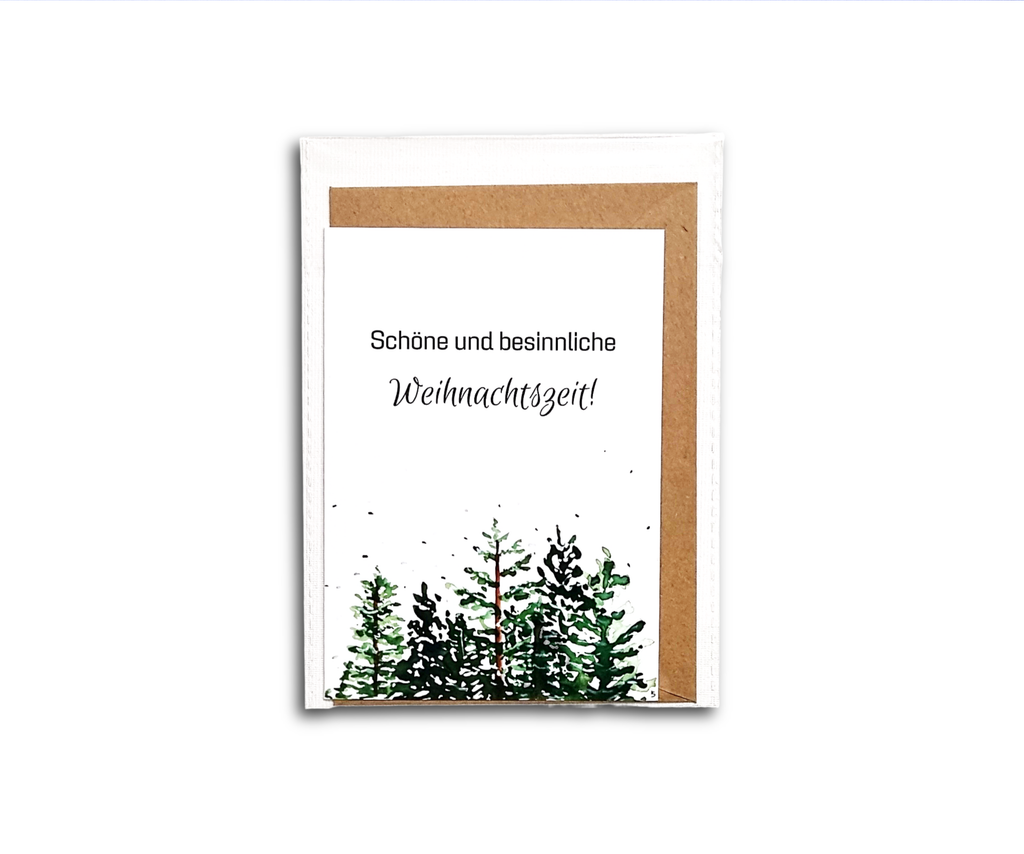 Klappkarte Winterwald