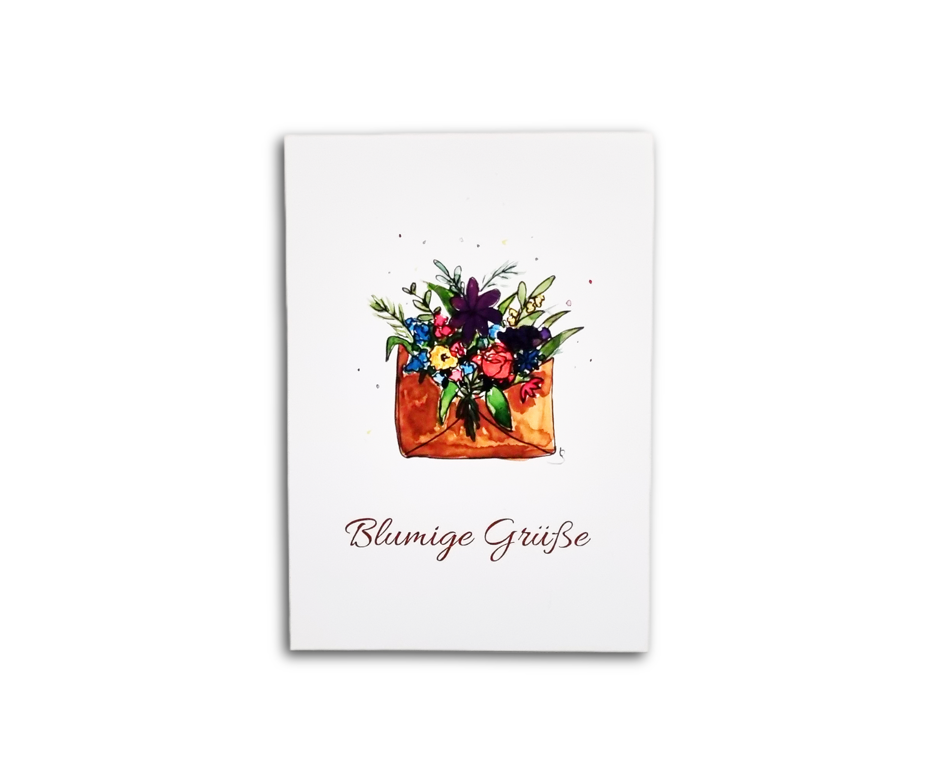 Postkarte "Blumige Grüße"