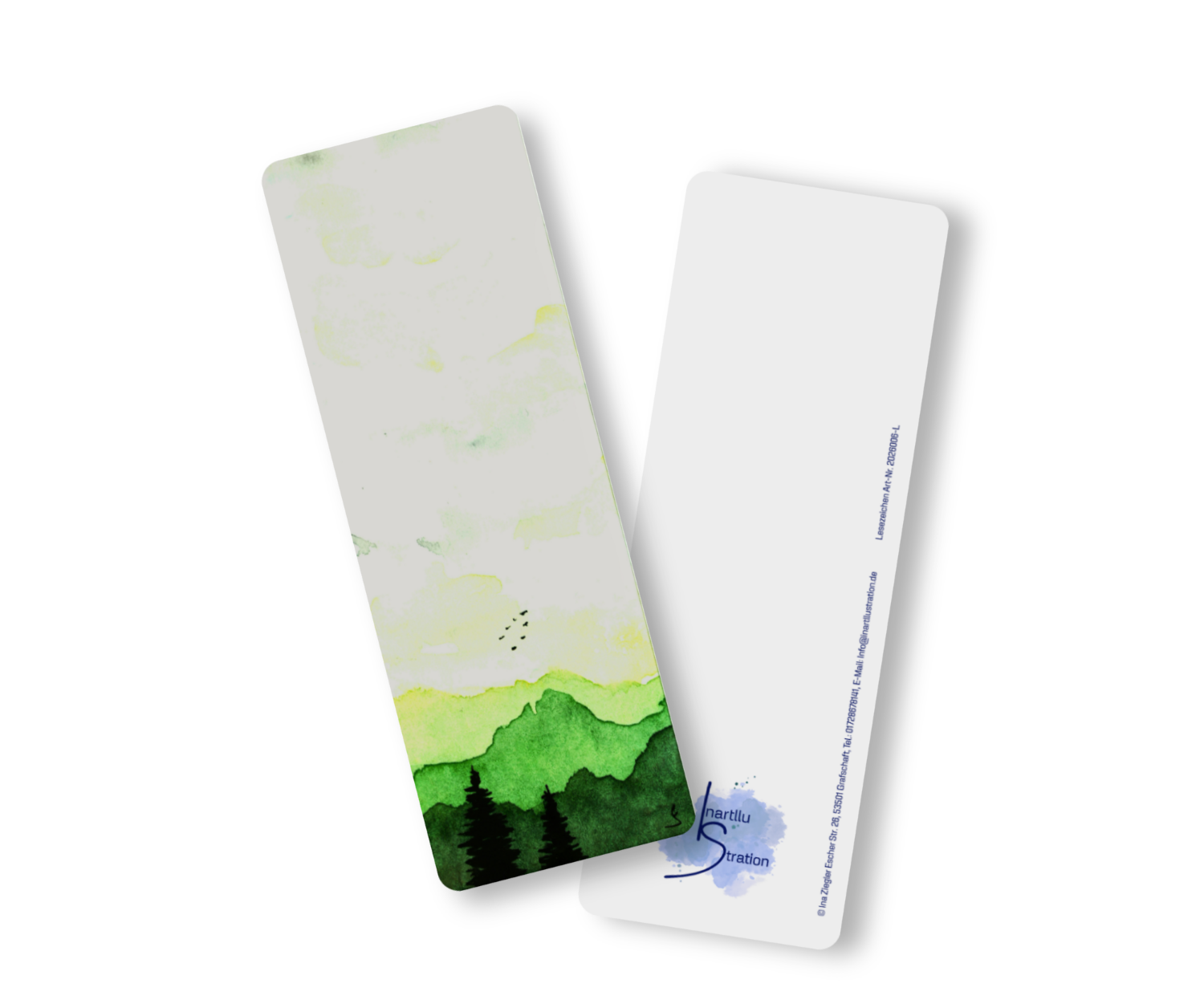 Lesezeichen gedruckt