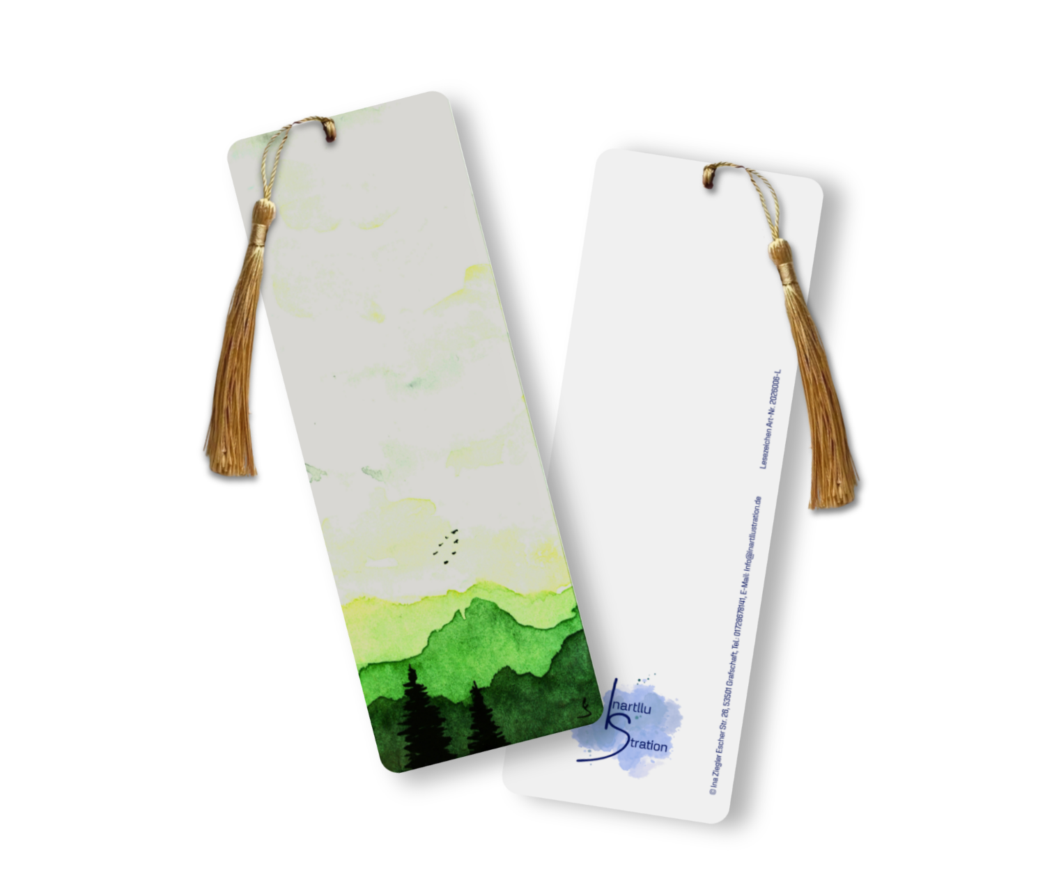 Lesezeichen gedruckt