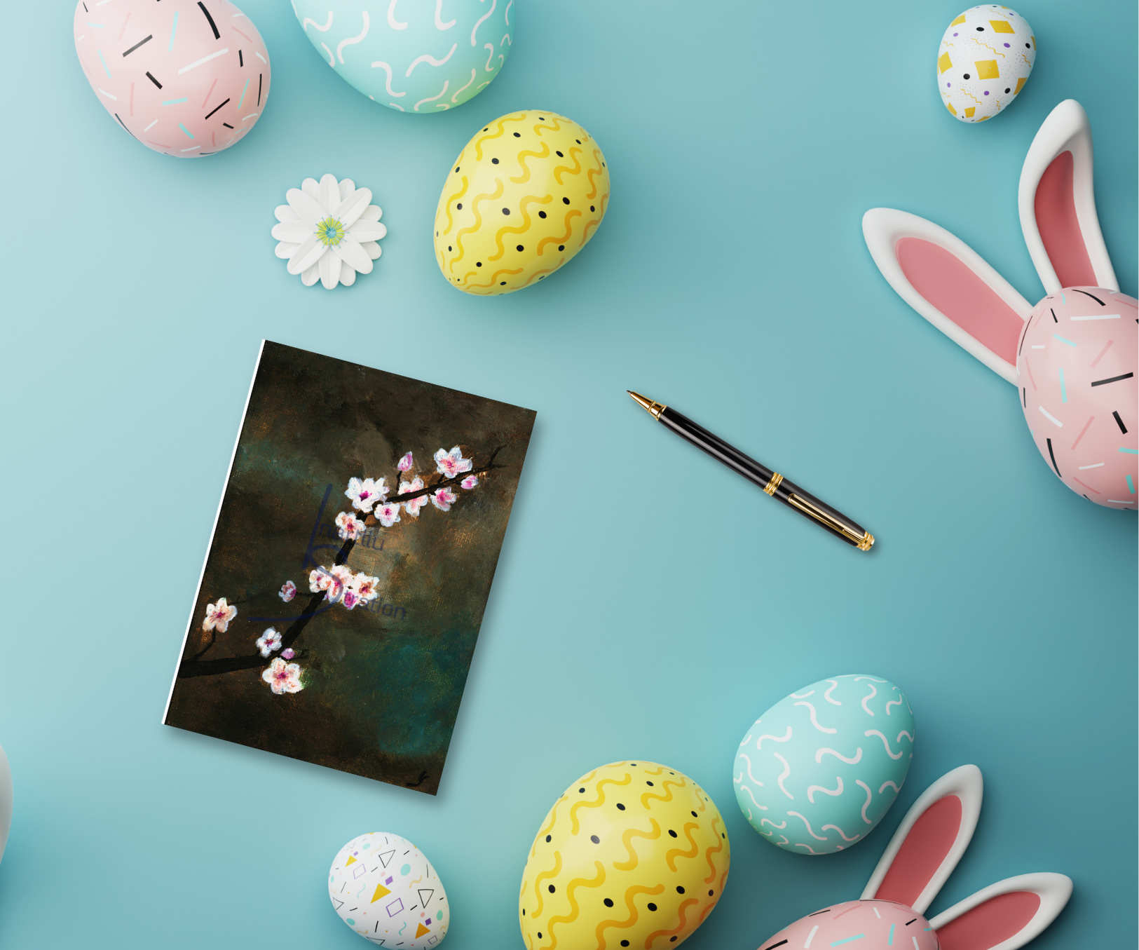 Klappkarte "Apfelblüten"