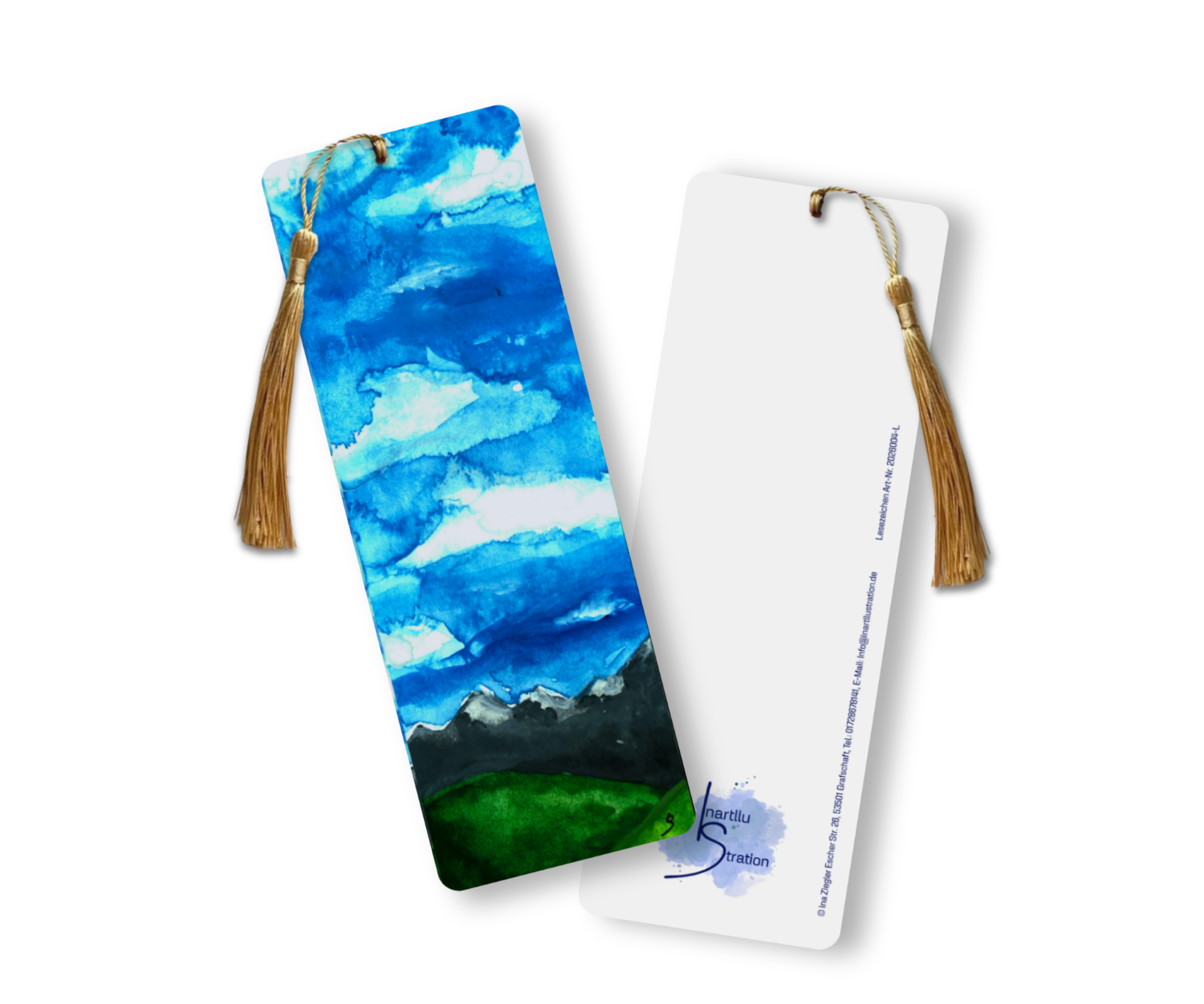 Lesezeichen gedruckt