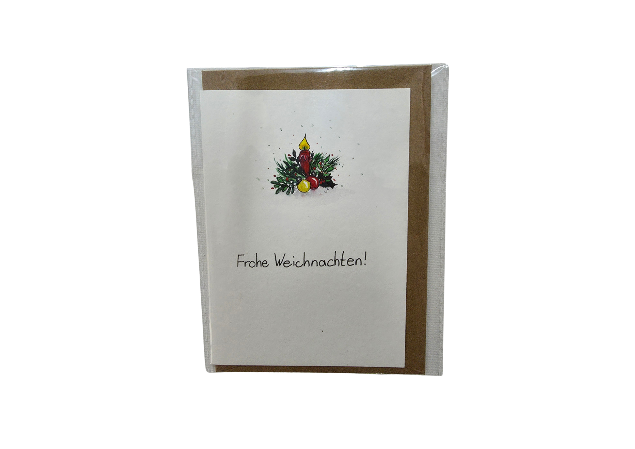 Klappkarte handgemalt Weihnachten