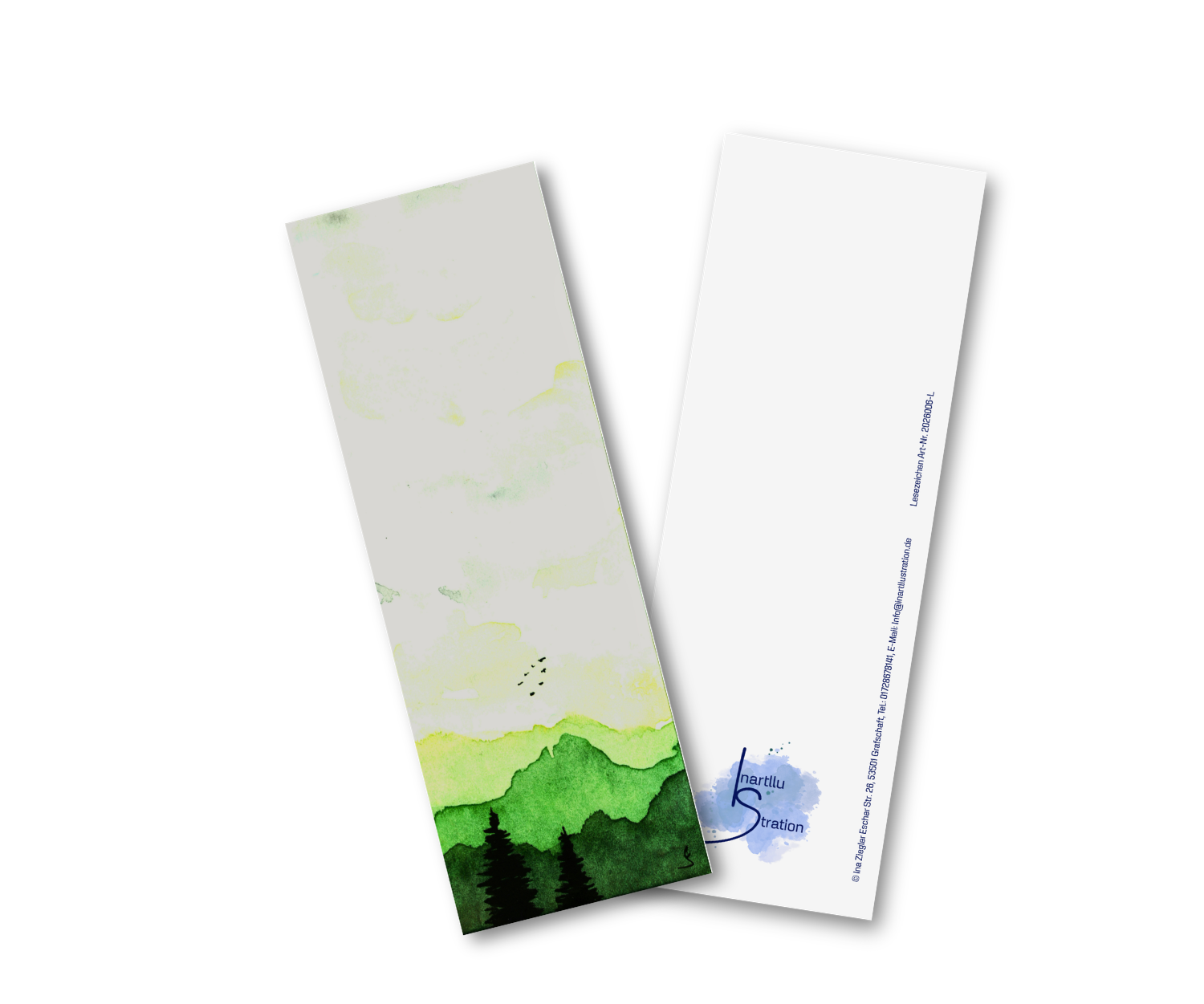 Lesezeichen gedruckt