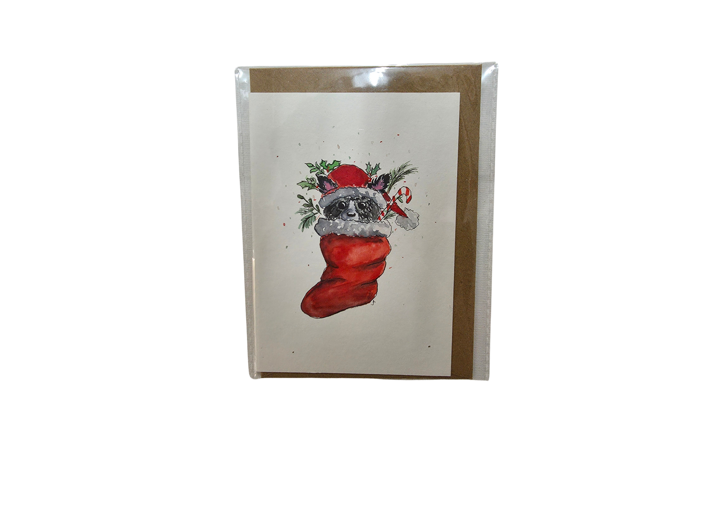 Klappkarte handgemalt Weihnachten