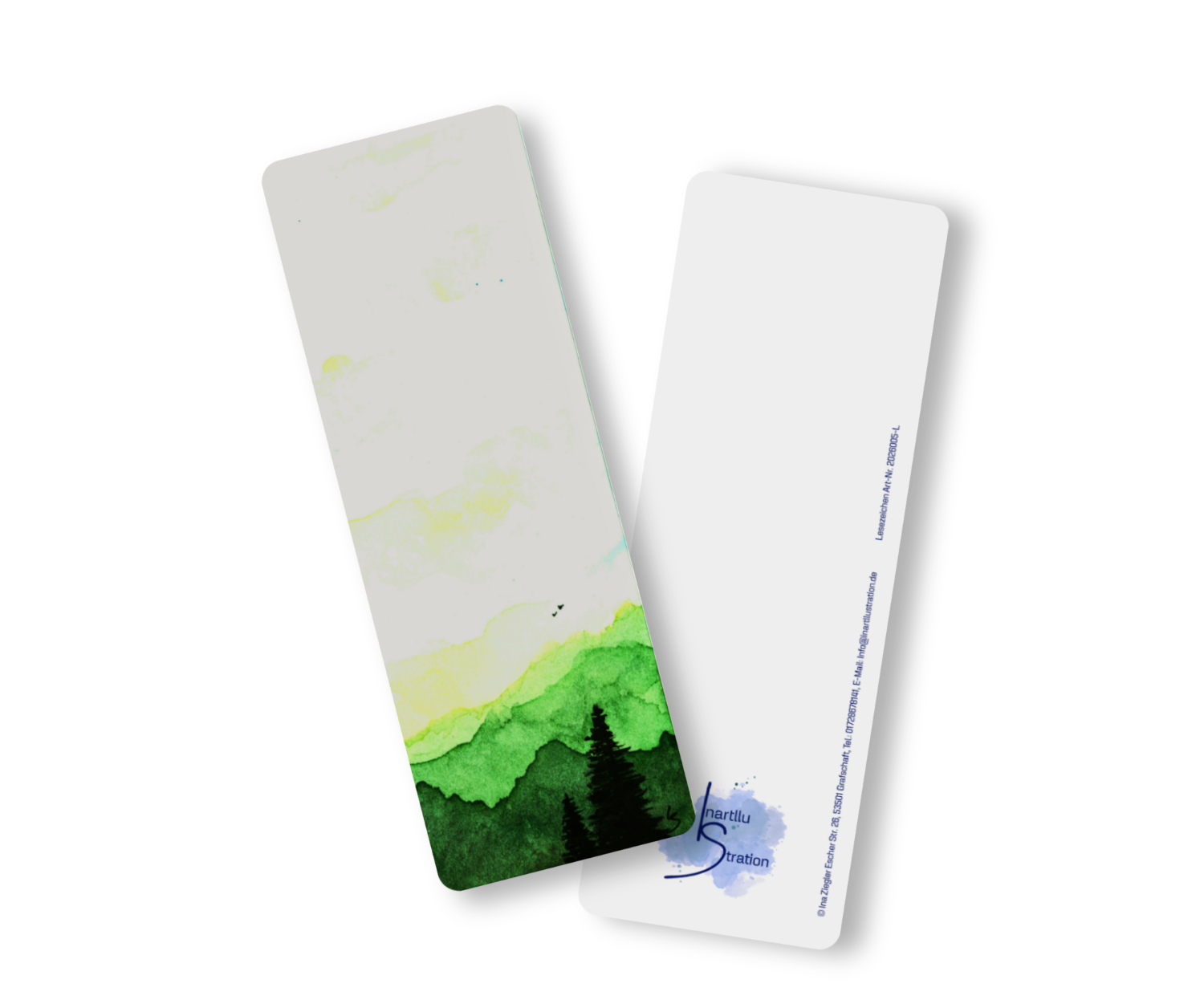 Lesezeichen gedruckt