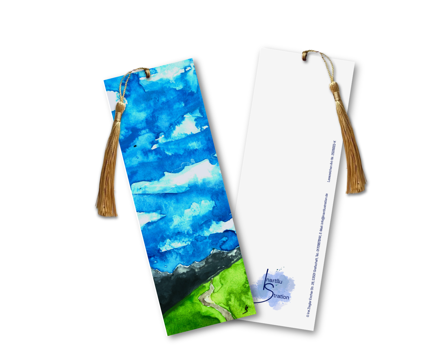 Lesezeichen gedruckt