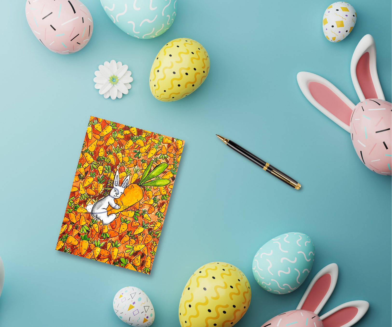 Klappkarte "Häschentraum"