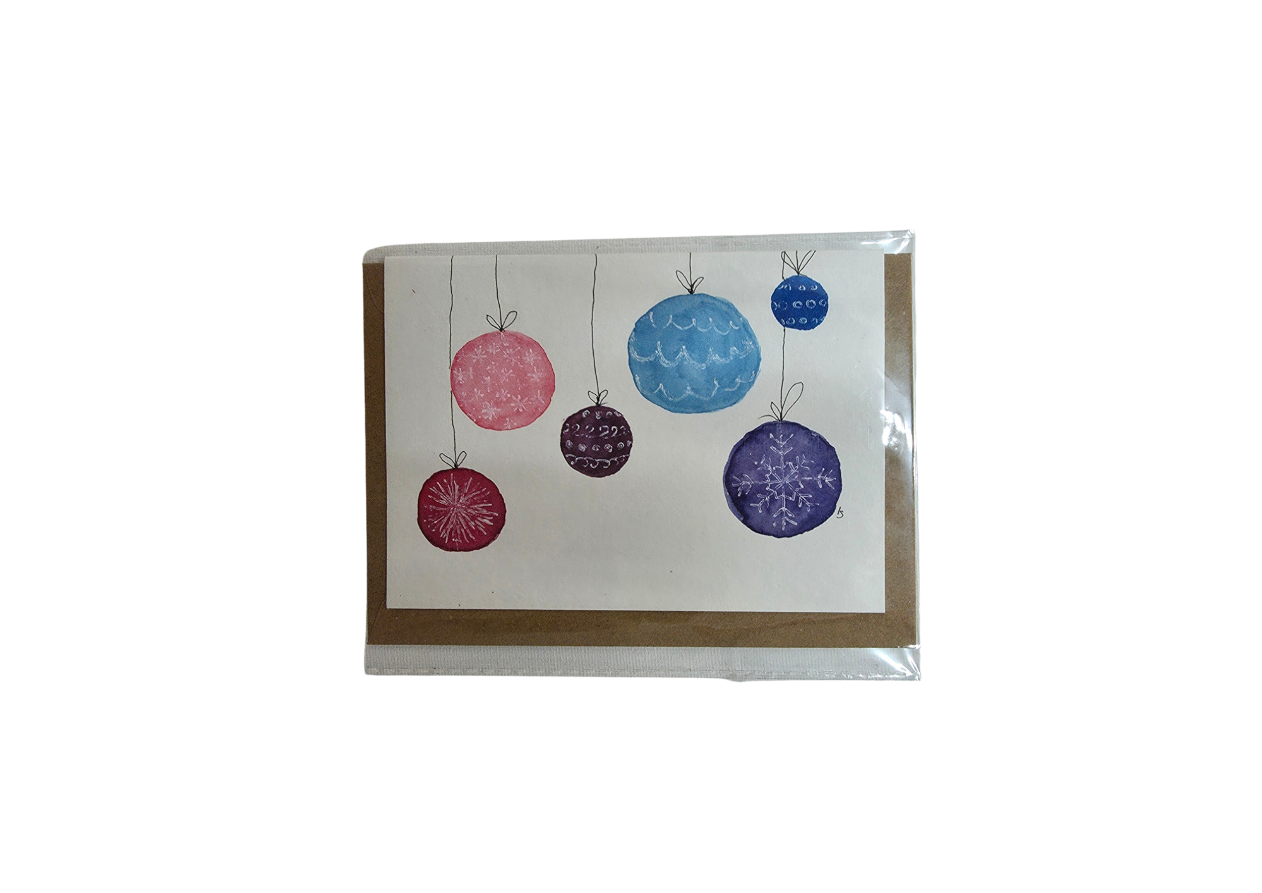 Klappkarte handgemalt Weihnachten