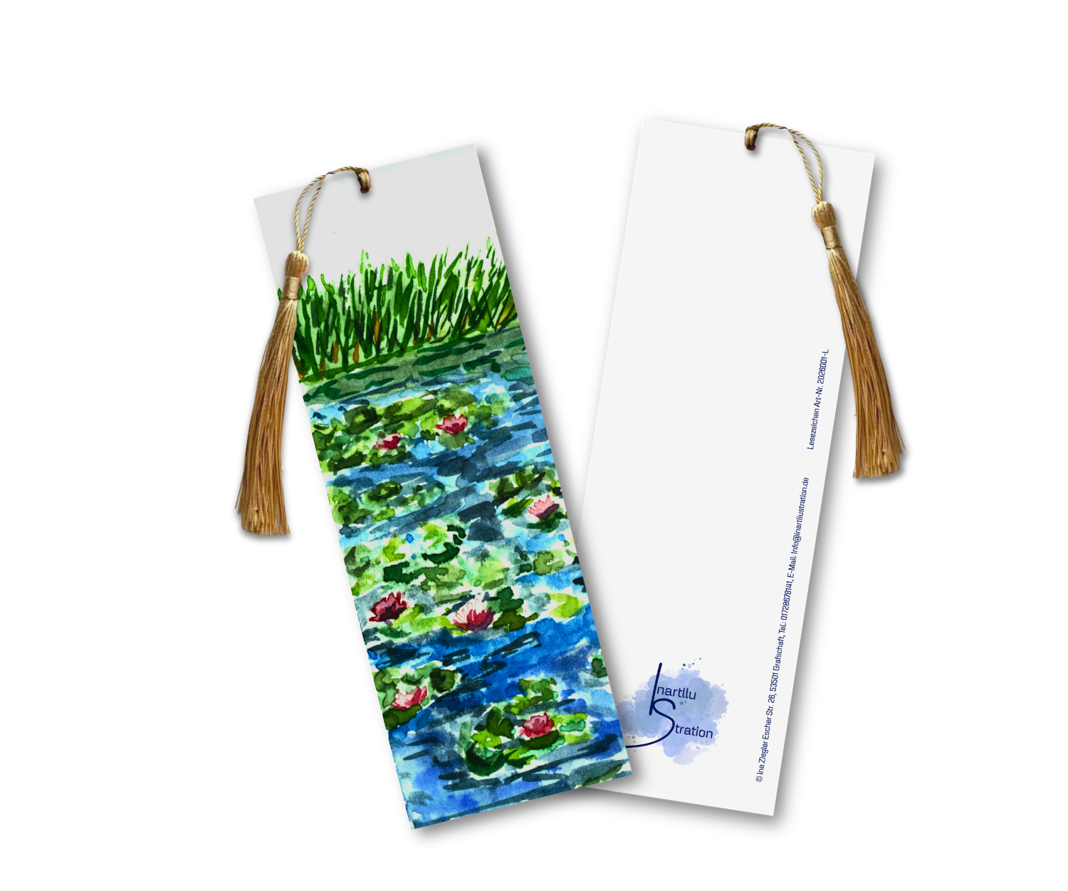 Lesezeichen gedruckt