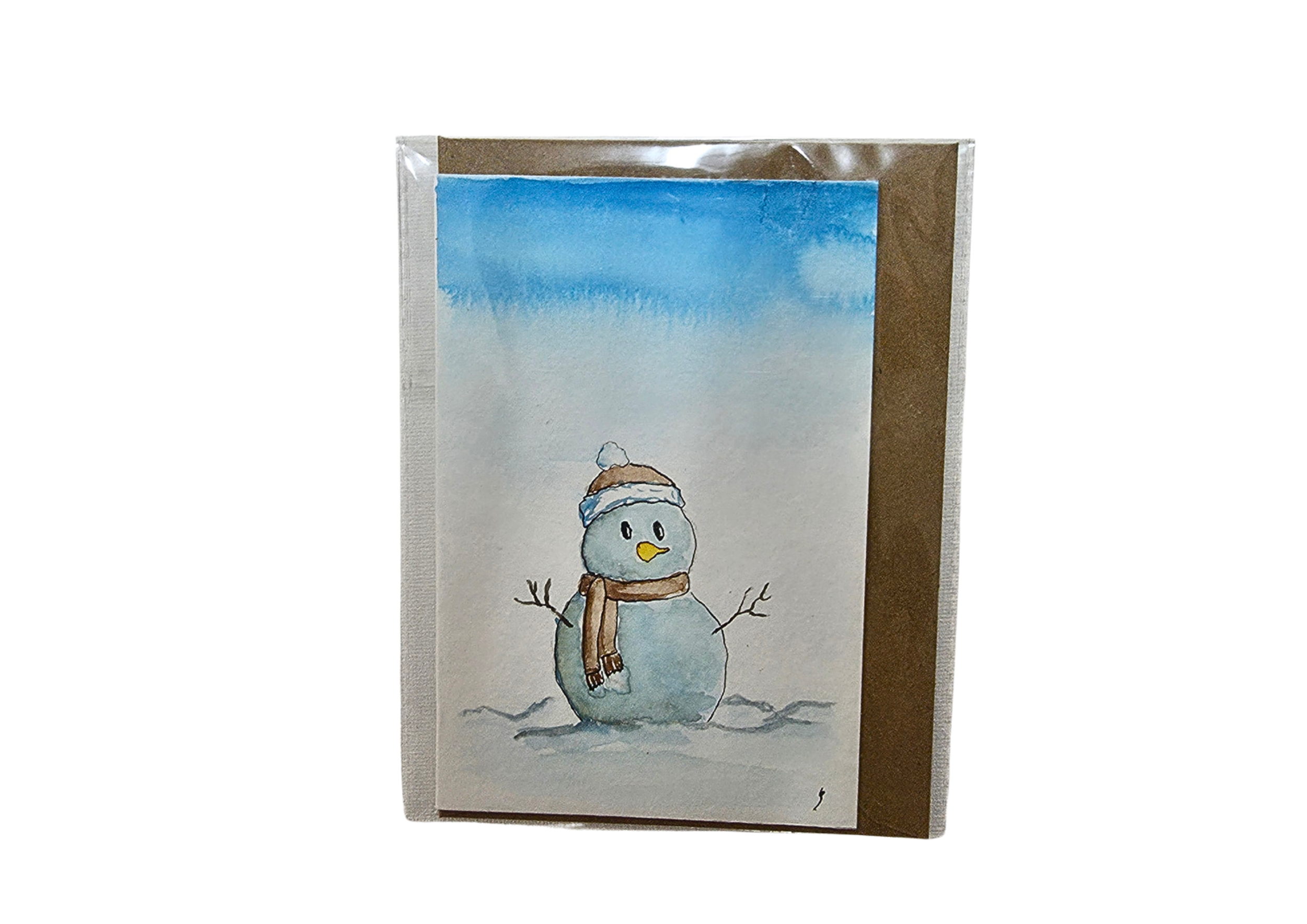 Klappkarte handgemalt Weihnachten