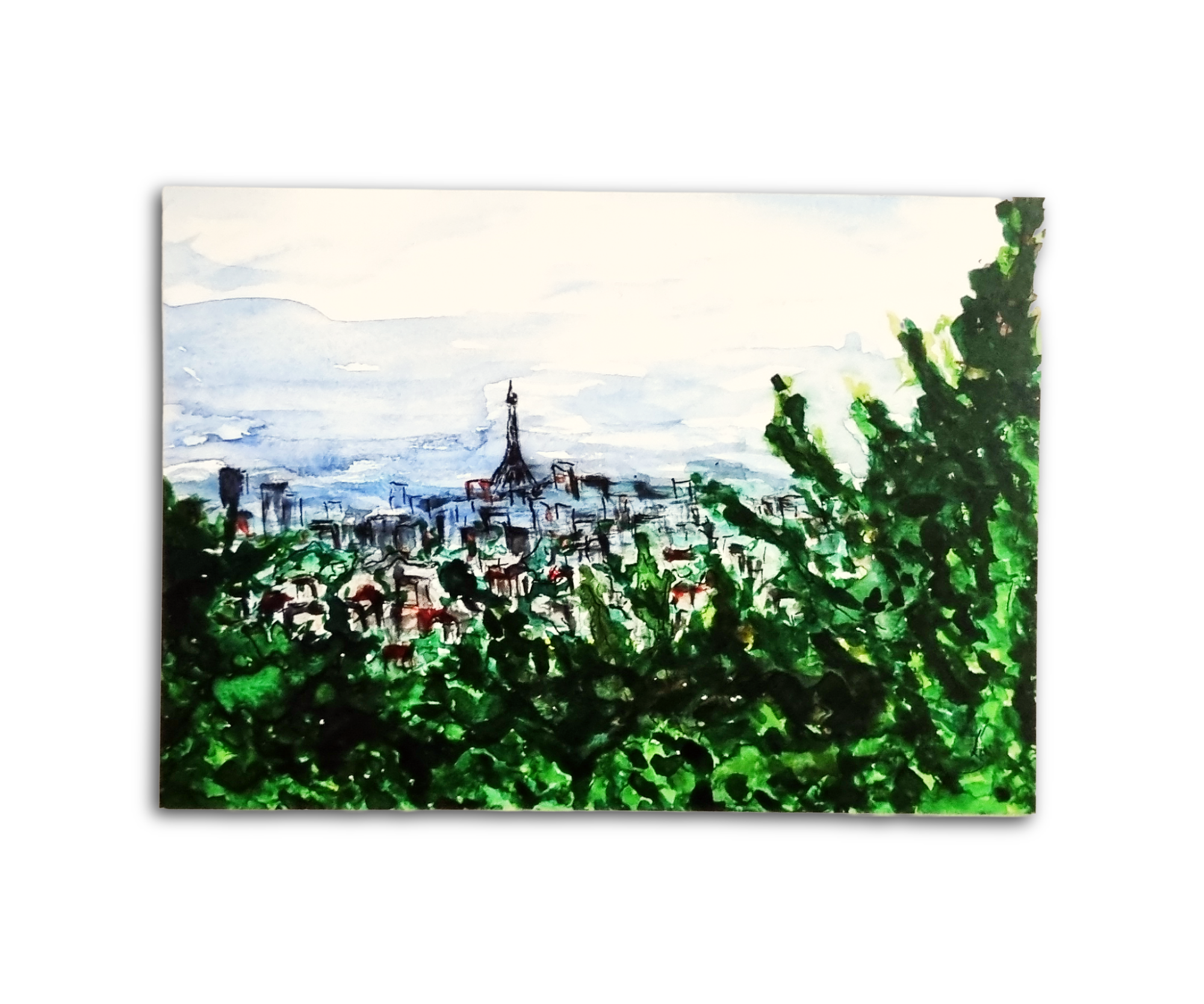 Postkarte Blick über Paris