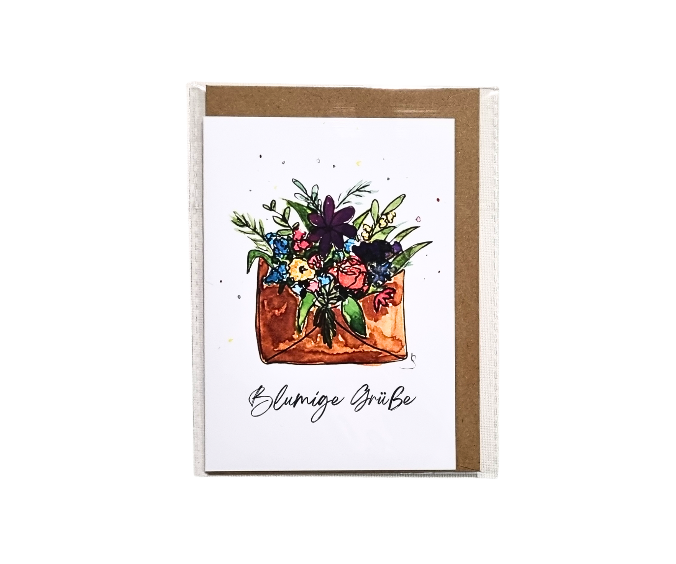 Klappkarte "Blumige Grüße"